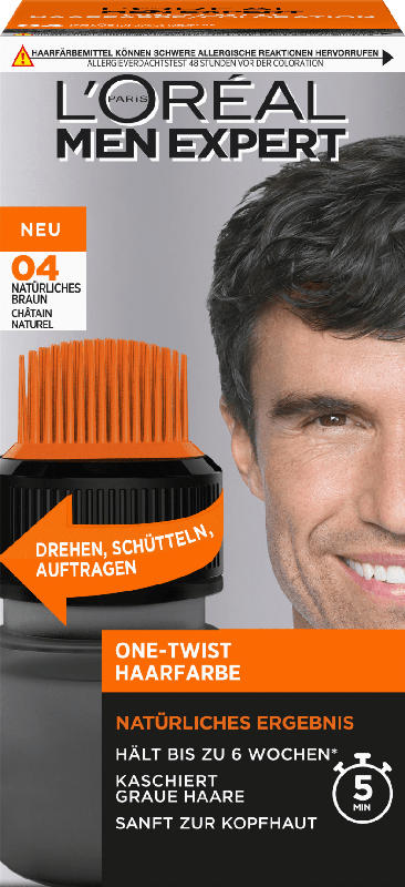 L'ORÉAL Men Expert Tönung One-Twist Haarfarbe natürliches Braun 04