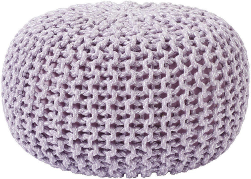 Hocker Celia in Flieder Textil Lila