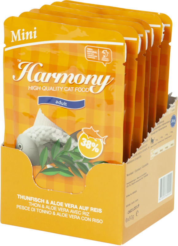 Harmony Cat Mini Thunfisch & Aloe Vera auf Reis 6x50g