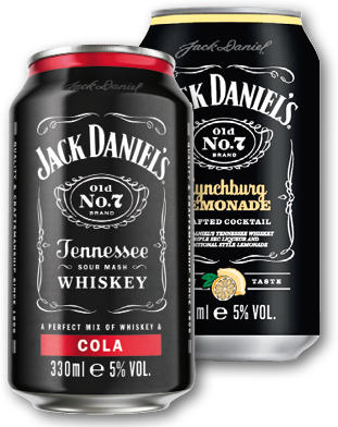 JACK DANIELS & COLA, LYNCHBURG LEMONADE 5% 330ML