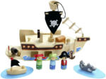 mömax Spittal a. d. Drau Kinderspielset Piratenschiff aus Holz, 10-teilig