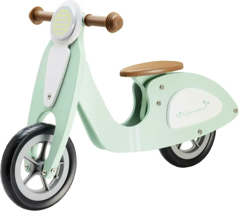Laufrad Vespa aus Birke in Mintgrün