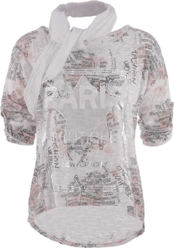 Tan Shirt, White