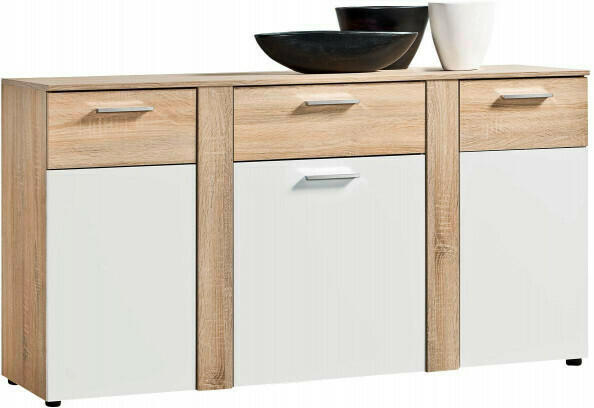Kommode Trentino Sonoma-Eiche-Nachbildung/weiß ca. 155 x 81 x 40 cm