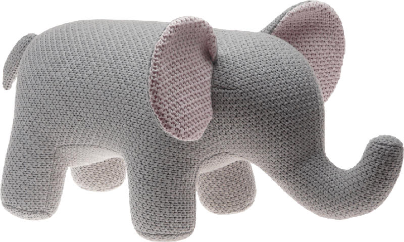 Dekorieren & Einrichten Elefant in Häkeloptik grau-rosa