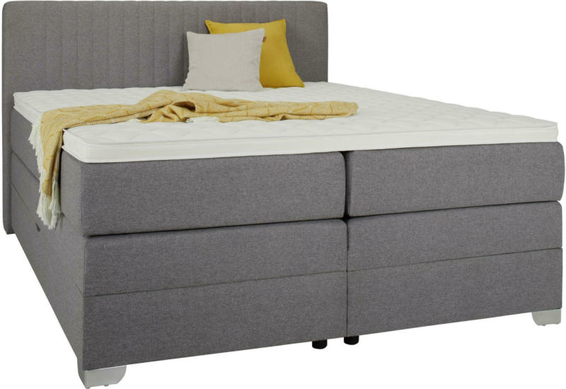 Boxspringbett in Grau ca. 180x200cm