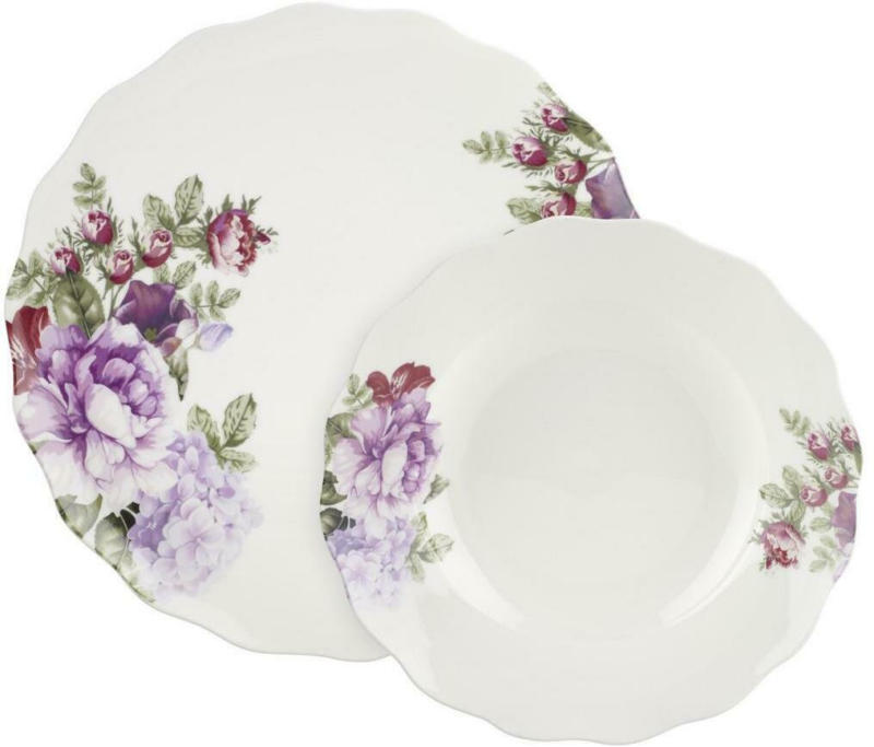 Tafelservice mit Blumendesign Rosabella für 6 Personen