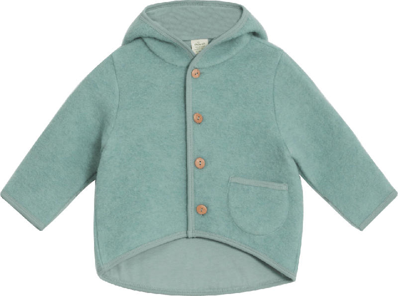 ALANA Walkjacke, Gr. 74/80, in Bio-Wolle und Bio-Baumwolle, mint
