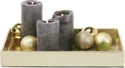 Dekotablett Shine in Goldfarben