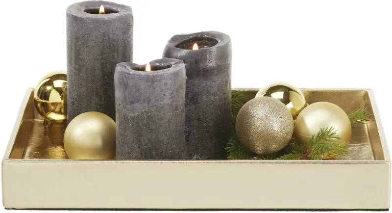 Dekotablett Shine in Goldfarben