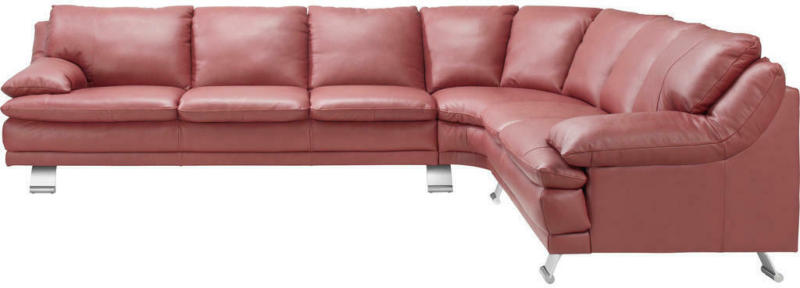 Wohnlandschaft in Leder Rot