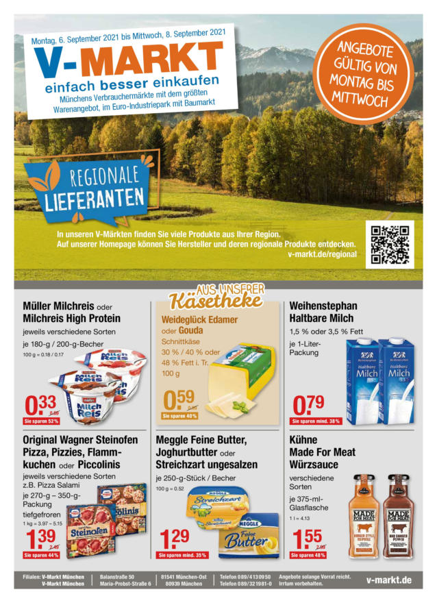 Aktuelle VMarkt München (Landeshauptstadt) Angebote und Prospekte