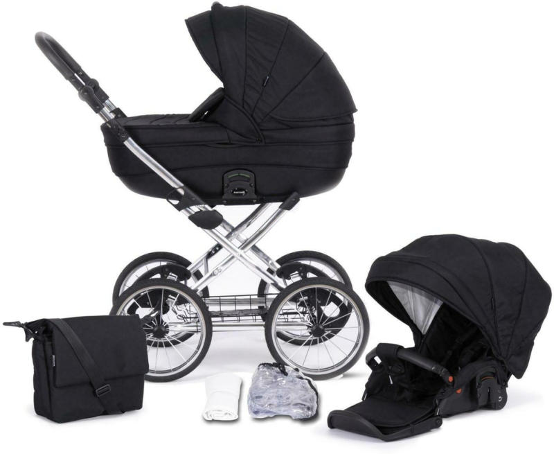 Kinderwagenset Naxos in Schwarz, 10-teilig