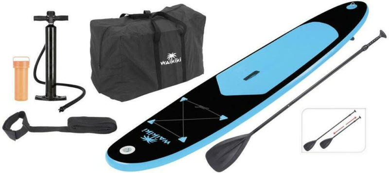 Stand-Up Paddle Board Kunststoff, Schwarz/Blau