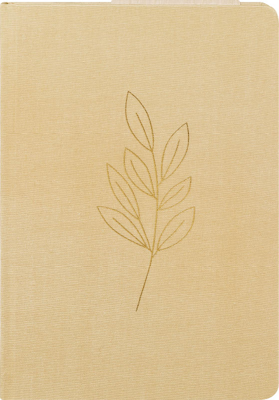 Paradies Notizbuch mit Leineneinband beige