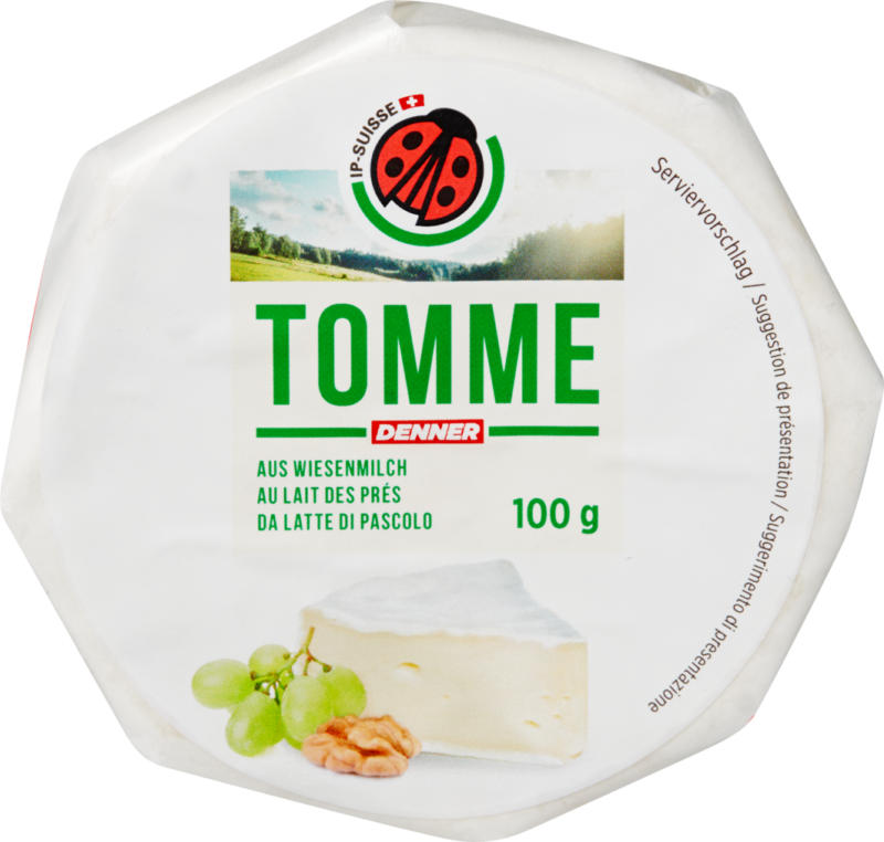 IP-SUISSE Tomme Weichkäse, aus Wiesenmilch, 100 g