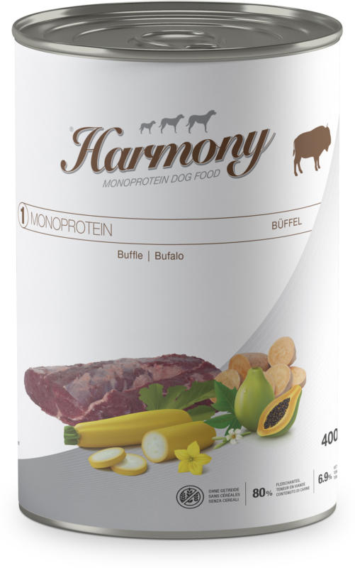 Harmony Dog Monoprotein Büffel 6x400g