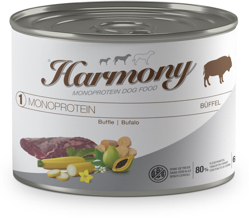 Harmony Dog Monoprotein Büffel 6x200g