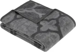 Decke Marsa in Grau/Schwarz ca. 150x200cm