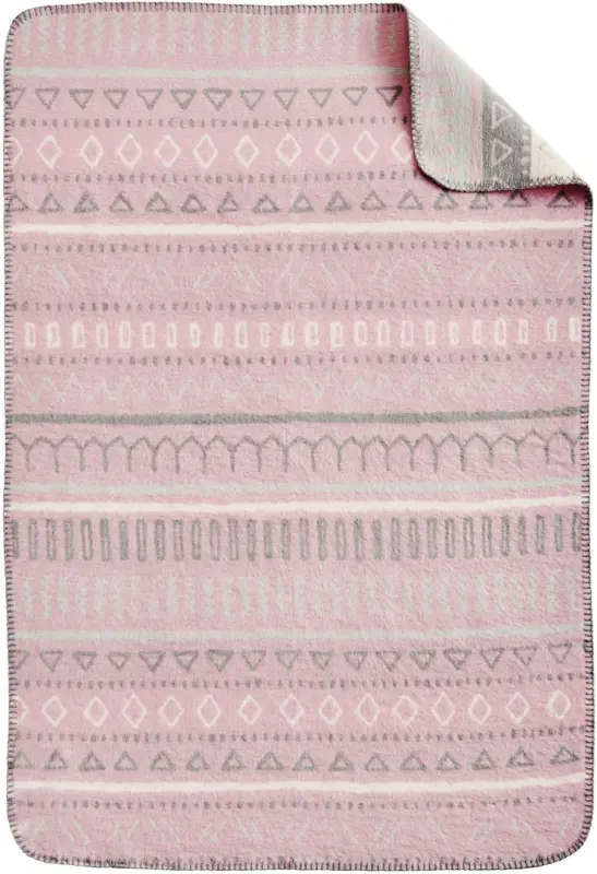 Decke Jaquard in Rosa ca. 70x100cm