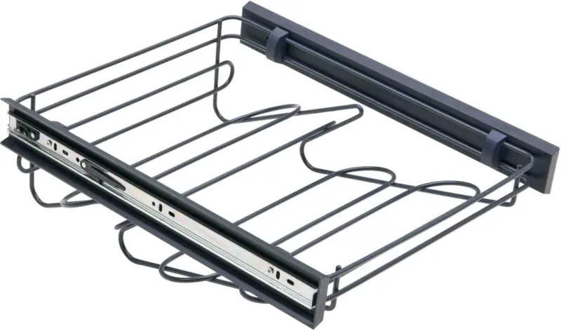 Schuhablage aus Metall in Anthrazit