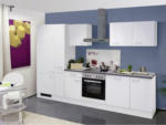 Möbelix Küchenzeile Lucca mit Geräten 310 cm Weiß Dekor Modern