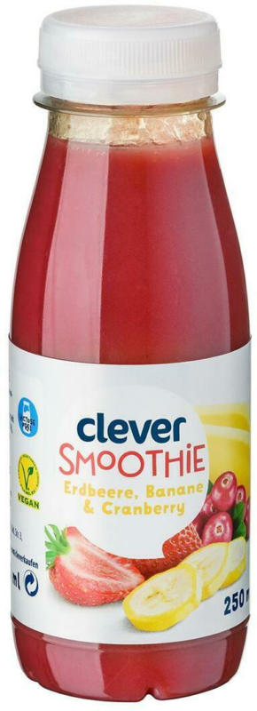 Clever Smoothie Erdbeere-Banane-Cranberry