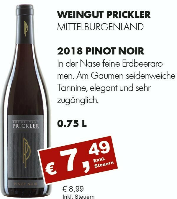 2018 Pinot Noir, Prickler, Mittelburgendland