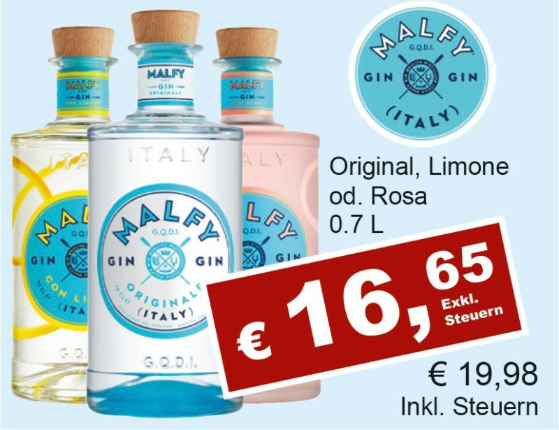 Malfy Gin Originale, Limone, Rosa