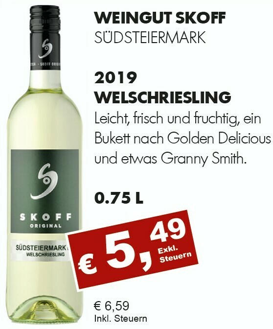 2019 Welschriesling, Skoff, Südsteiermark