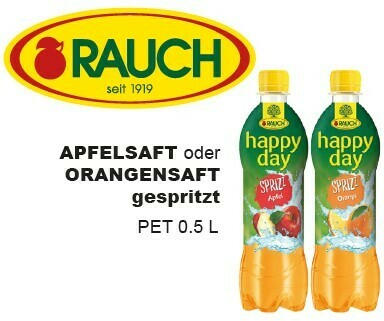 Rauch Apfel- oder Ornagensaftgespritzt PET