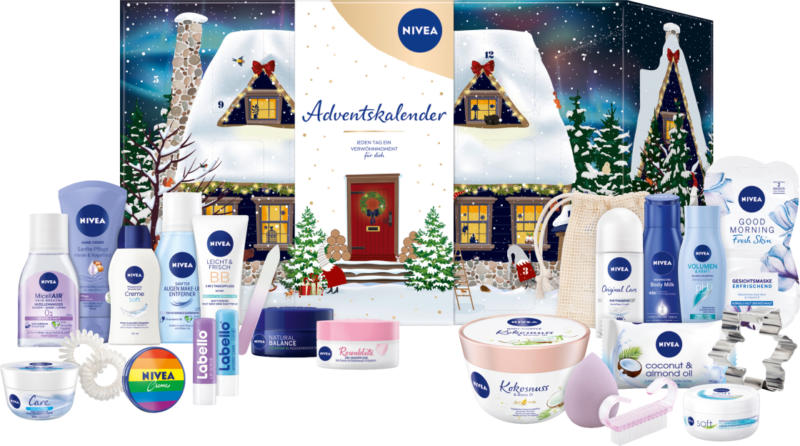 NIVEA Adventskalender 2021 - Haus im Schnee