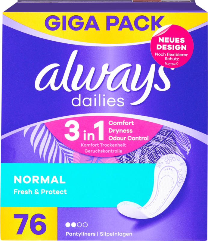 Always Slipeinlagen Fresh & Protect, Normal, 76 Stück