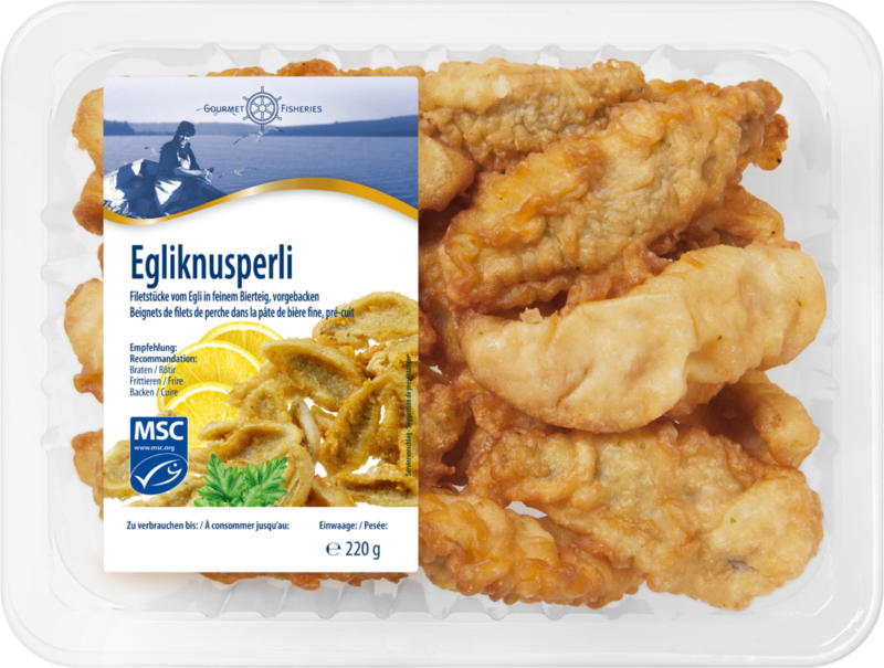 Egliknusperli , im Bierteig, Russland, 220 g