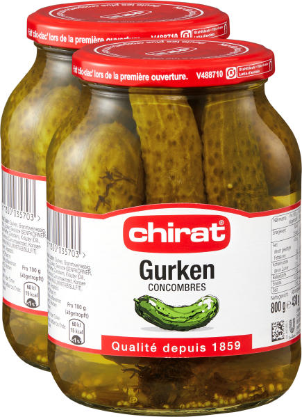 Chirat Gurken, 2 x 430 g