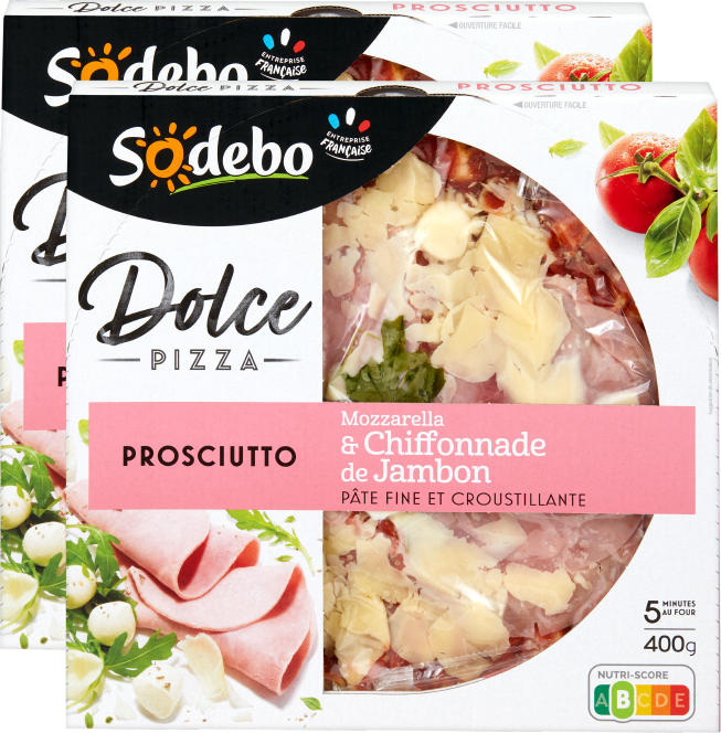 Pizza Dolce Prosciutto Sodebo , 2 x 400 g