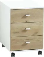 mömax Dornbirn - Ihr Trendmöbelhaus in Dornbirn Rollcontainer Eiche Dekor/Weiß GW-Lioni 40x57x49 cm