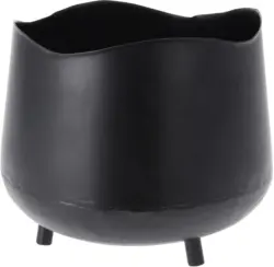 Pflanztopf Emilian aus Metall in Schwarz