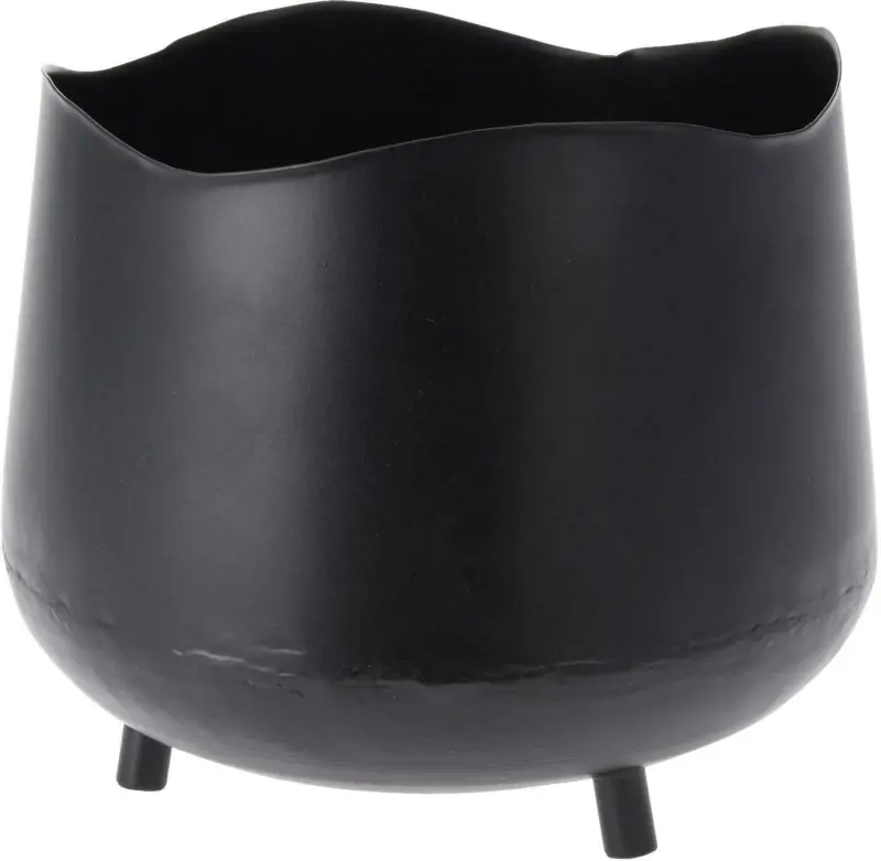 Pflanztopf Emilian aus Metall in Schwarz
