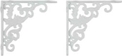 Wandhalter aus Eisen in Weiß, 2er Set