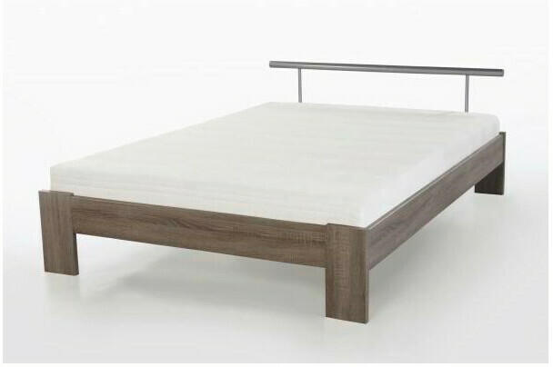 Futonbett Eiche-Sägerau Trüffel Nachbildung 140 cm