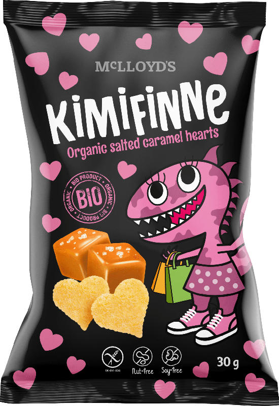 Snack KiMiFiNNe Salted Caramel Hearts, ab 6 Jahren
