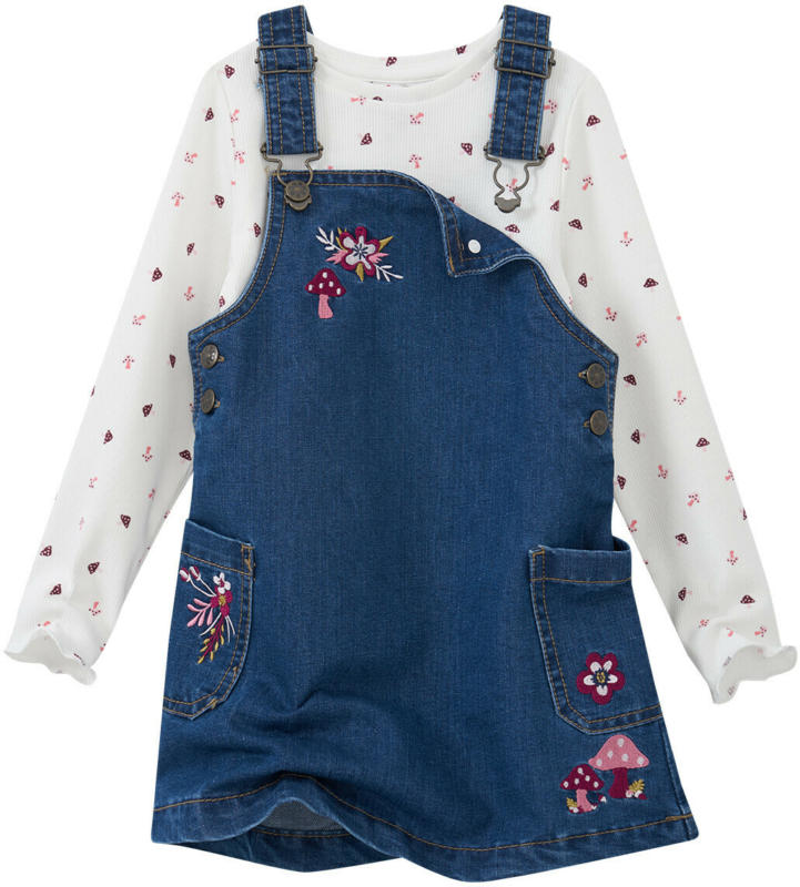 Mädchen Latzkleid und Langarmshirt im Set