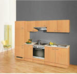 Möbelix Küchenzeile Nano mit Geräten 270 cm Buche Dekor Modern