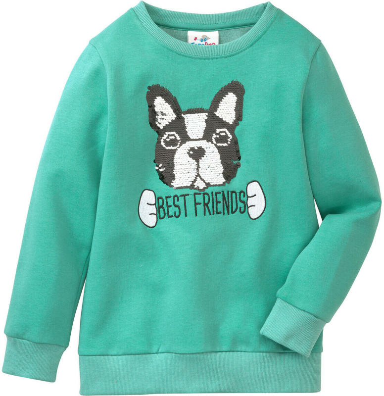 Mädchen Sweatshirt mit Hunde-Applikation