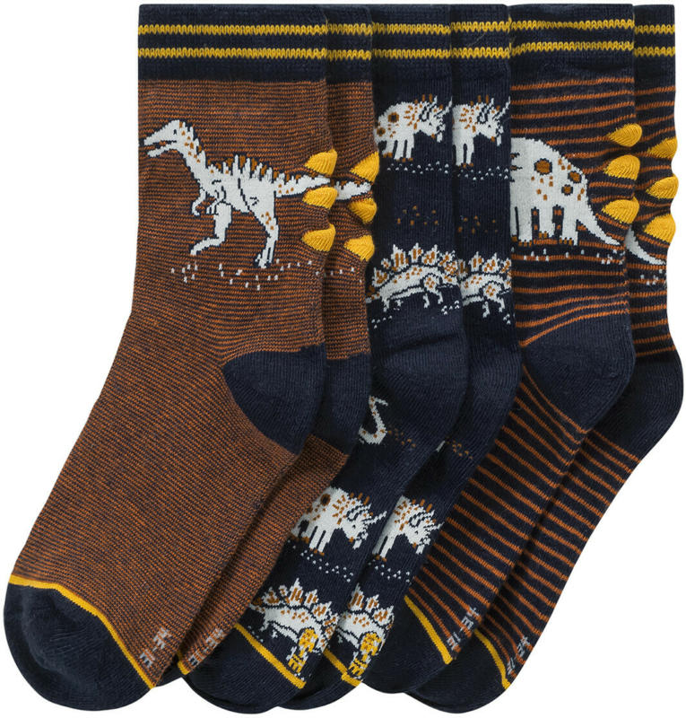 3 Paar Jungen Socken mit Dino-Motiven (Nur online)
