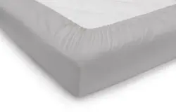 Spannleintuch Caithano in Hellgrau ca. 90-100x200 cm