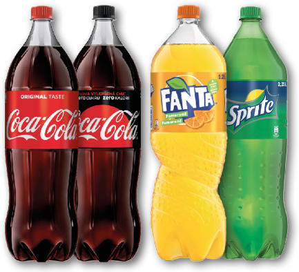 COCA COLA, FANTA, SPRITE 2,25L