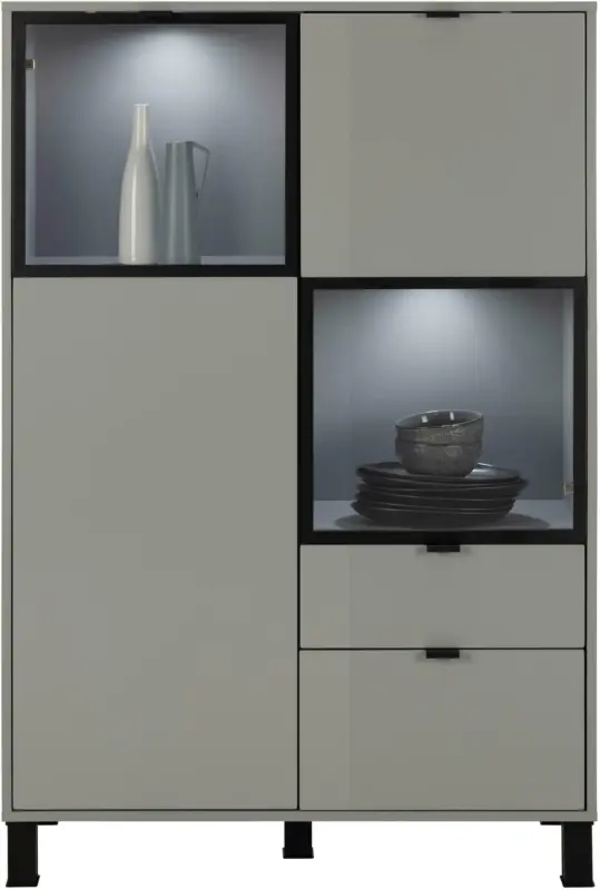 Highboard in Grau