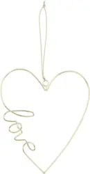 Dekohänger Love aus Eisen in Goldfarben